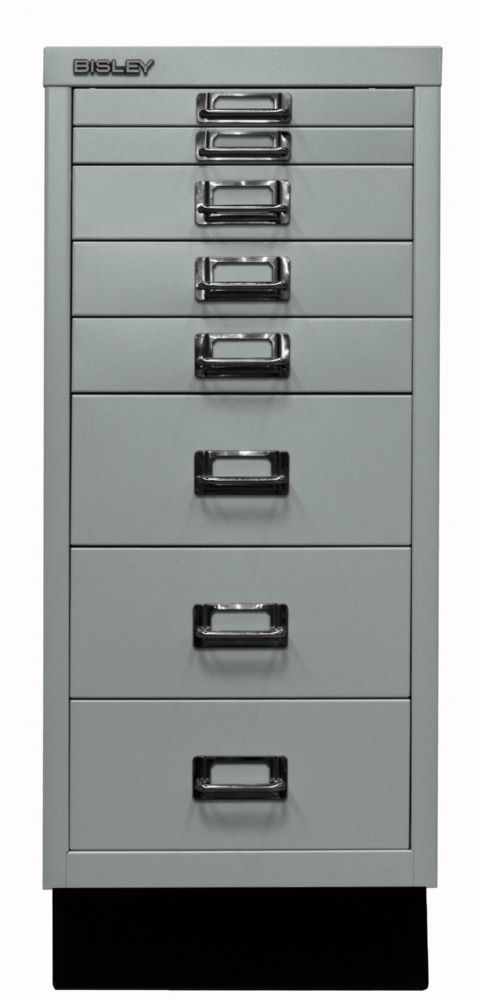 Produktbild Bisley Home 8 fach Schubladenschrank 29er Serie mit Sockel H 670 mm silber