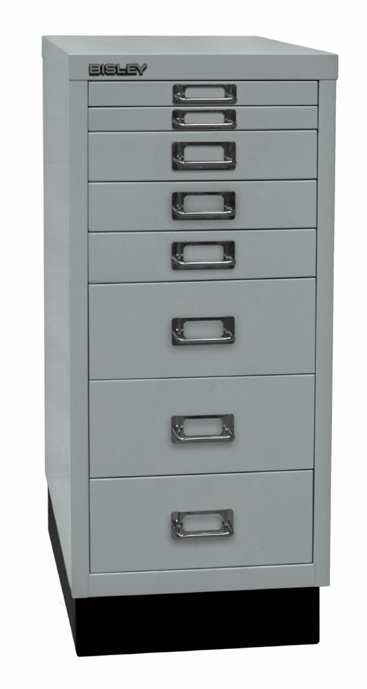 Produktbild Bisley Home 8 fach Schubladenschrank 29er Serie mit Sockel H 670 mm silber bild 2