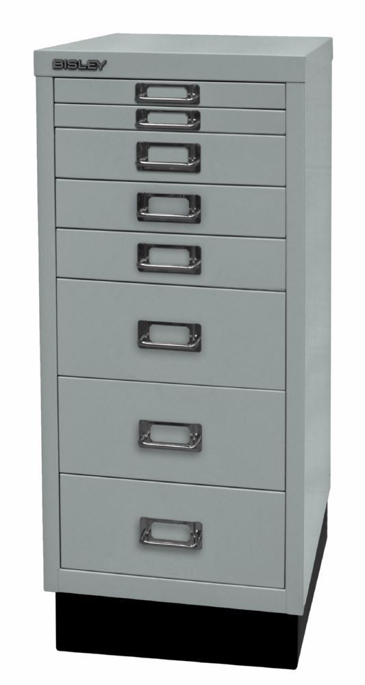 Produktbild Bisley Home 8 fach Schubladenschrank 29er Serie mit Sockel H 670 mm silber bild 3