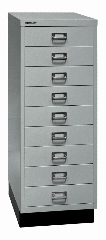 Produktbild Bisley Home 9 fach Schubladenschrank 39er Serie mit Sockel H940 mm silber bild 2