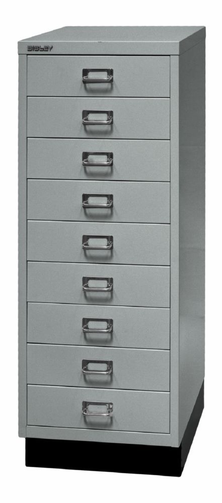 Produktbild Bisley Home 9 fach Schubladenschrank 39er Serie mit Sockel H940 mm silber bild 3