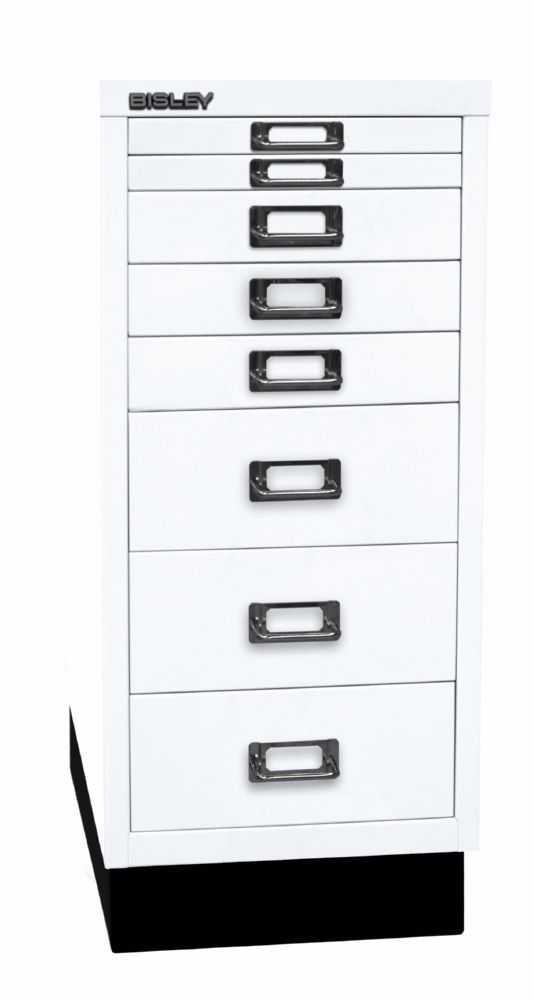 Produktbild Bisley Home 8 fach Schubladenschrank 29er Serie mit Sockel 279 x 670 mm verkehrsweiß bild 2