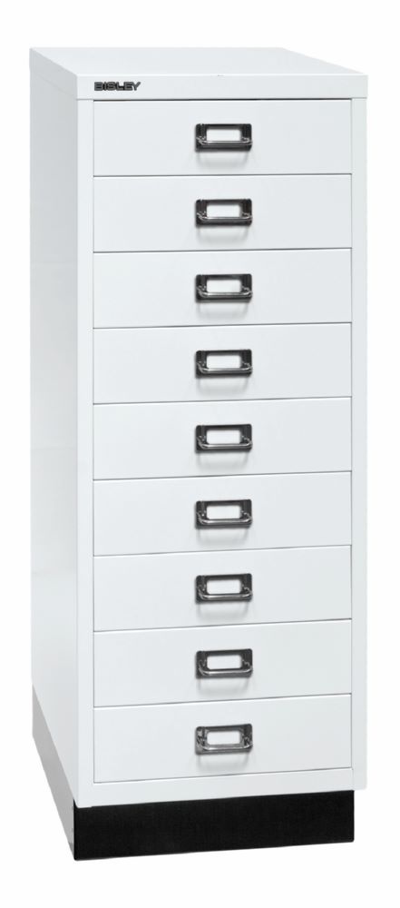 Produktbild Bisley Home 9 fach Schubladenschrank 39er Serie mit Sockel H 940 mm verkehrsweiß bild 2