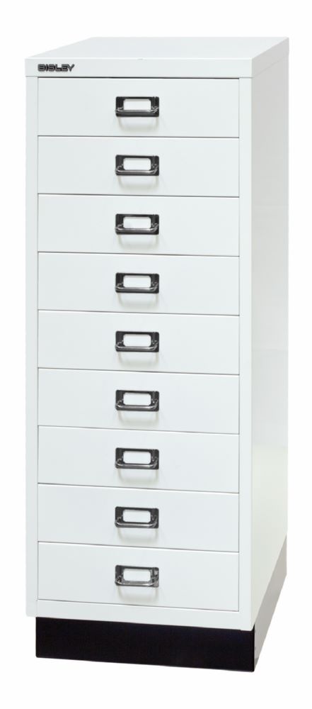 Produktbild Bisley Home 9 fach Schubladenschrank 39er Serie mit Sockel H 940 mm verkehrsweiß bild 3