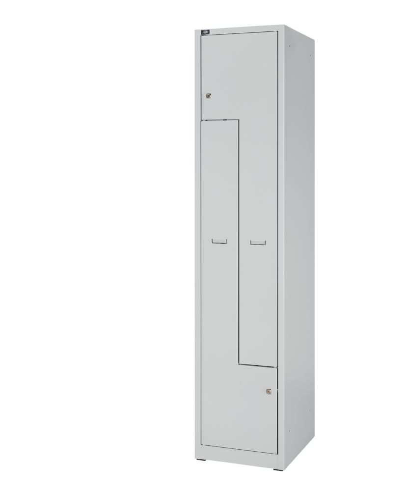 Produktbild Bisley Light Light Z Garderobenschrank 1 Abteil für 2 Nutzer lichtgrau H1850 x B400 x T500 mm bild 3