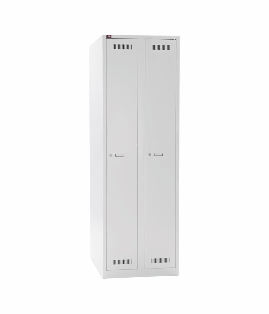 Produktbild Bisley Light Light Garderobenschrank 2 Abteile Farbe lichtgrau H1850 x B600 x T500 mm bild 2
