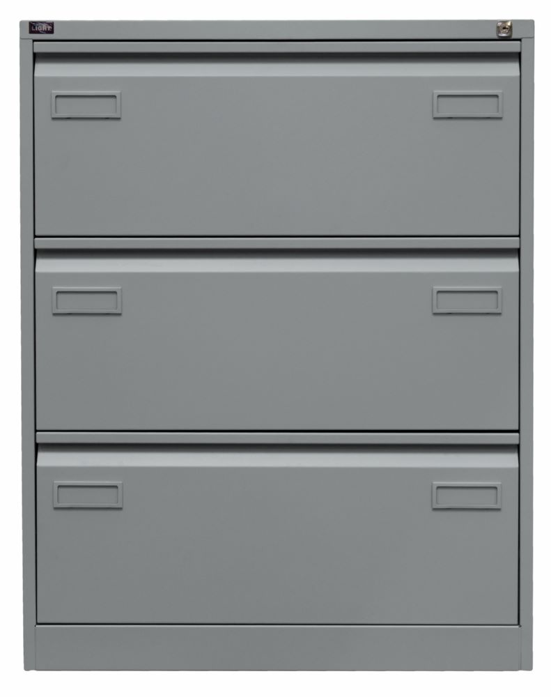 Produktbild Bisley Light Light Hängeregistraturschrank DIN A4 3 HR-Schubladen Farbe silber