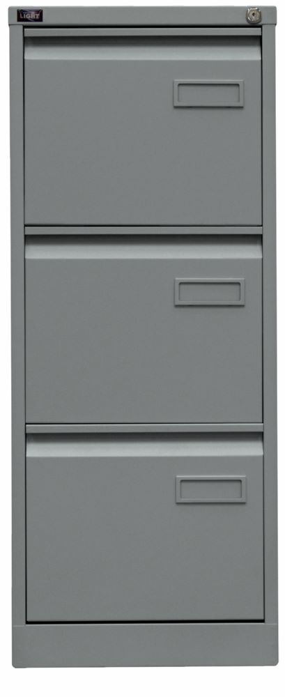 Produktbild Bisley Light LIGHT Hängeregistraturschrank, einbahnig, DIN A4, 3 HR-Schubladen, Farbe silber