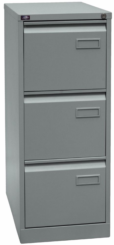 Produktbild Bisley Light LIGHT Hängeregistraturschrank, einbahnig, DIN A4, 3 HR-Schubladen, Farbe silber bild 3