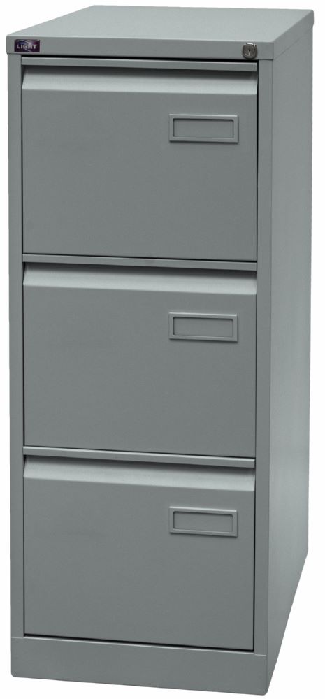 Produktbild Bisley Light LIGHT Hängeregistraturschrank, einbahnig, DIN A4, 3 HR-Schubladen, Farbe silber bild 4