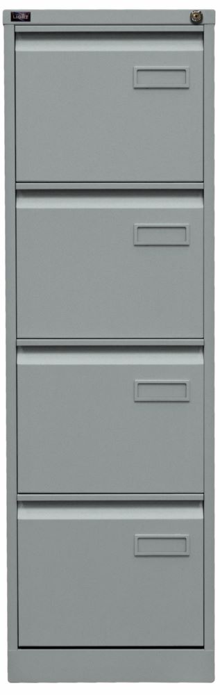 Produktbild Bisley Light Light Hängeregistraturschrank einbahnig DIN A4 4 HR-Schubladen Farbe silber