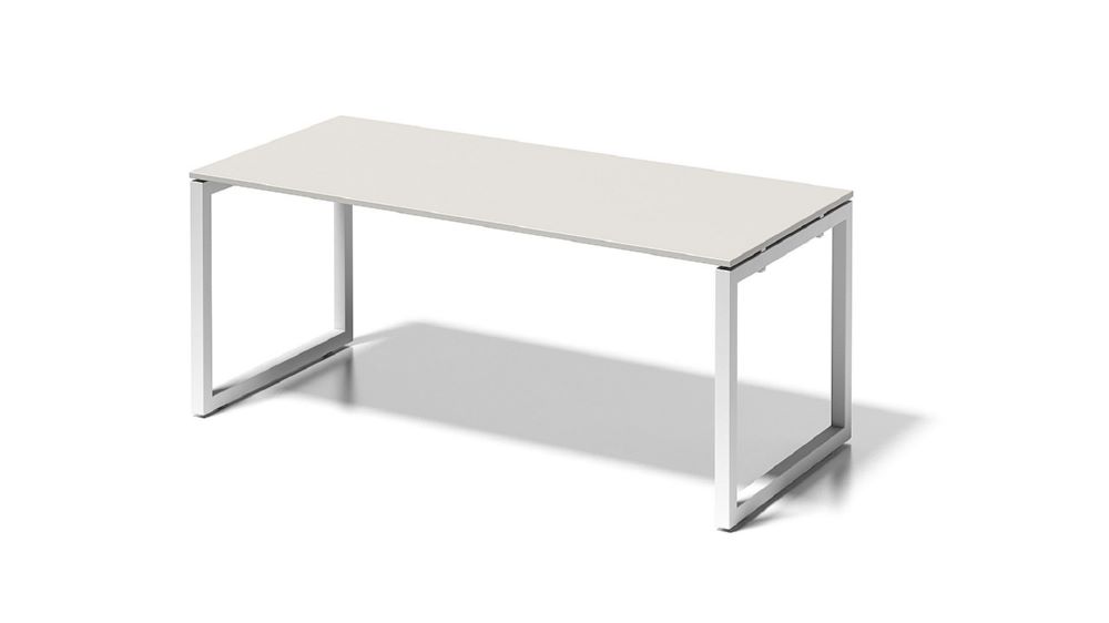 Produktbild Bisley Cito Schreibtisch höhenfixes O-Gestell H 740 x B 1800 x T 800 mm Dekor grauweiß