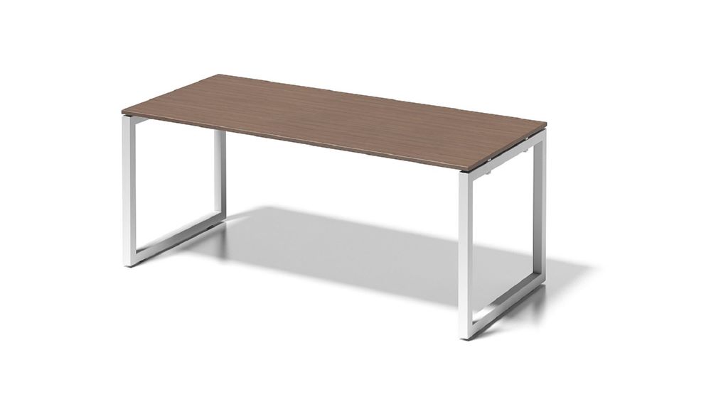 Produktbild Bisley Cito Schreibtisch 740 mm höhenfixes O-Gestell B 1800 x T 800 mm Dekor nußbaum