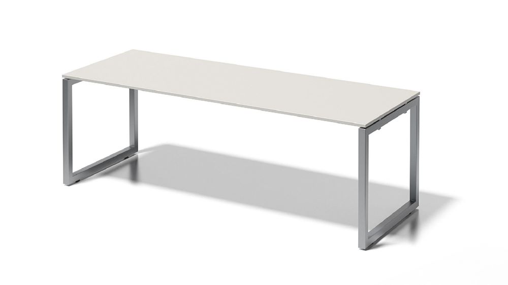 Produktbild Bisley Cito Schreibtisch höhenfixes O-Gestell H 740 x B 2200 x T 800 mm Dekor grauweiß