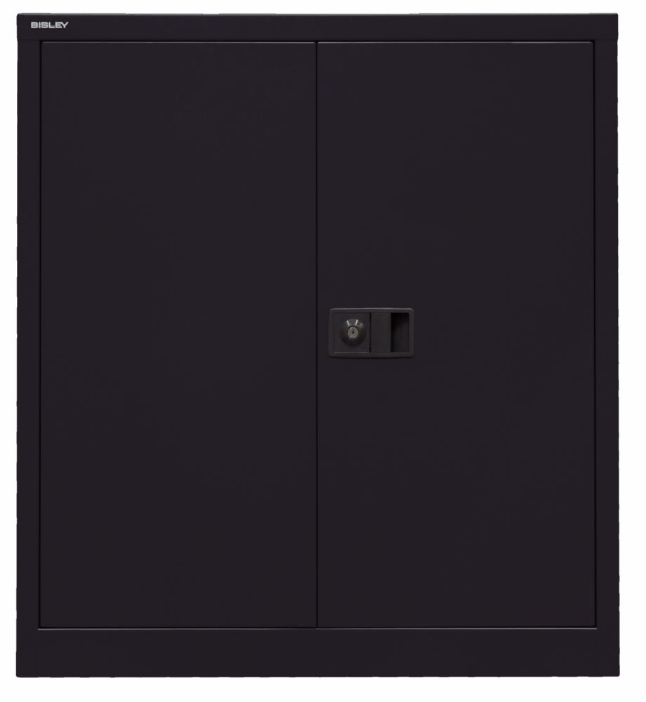 Produktbild Bisley Flügeltürenschrank Universal 1 Fachboden H 1000 x B 914 x T 400 mm schwarz bild 1