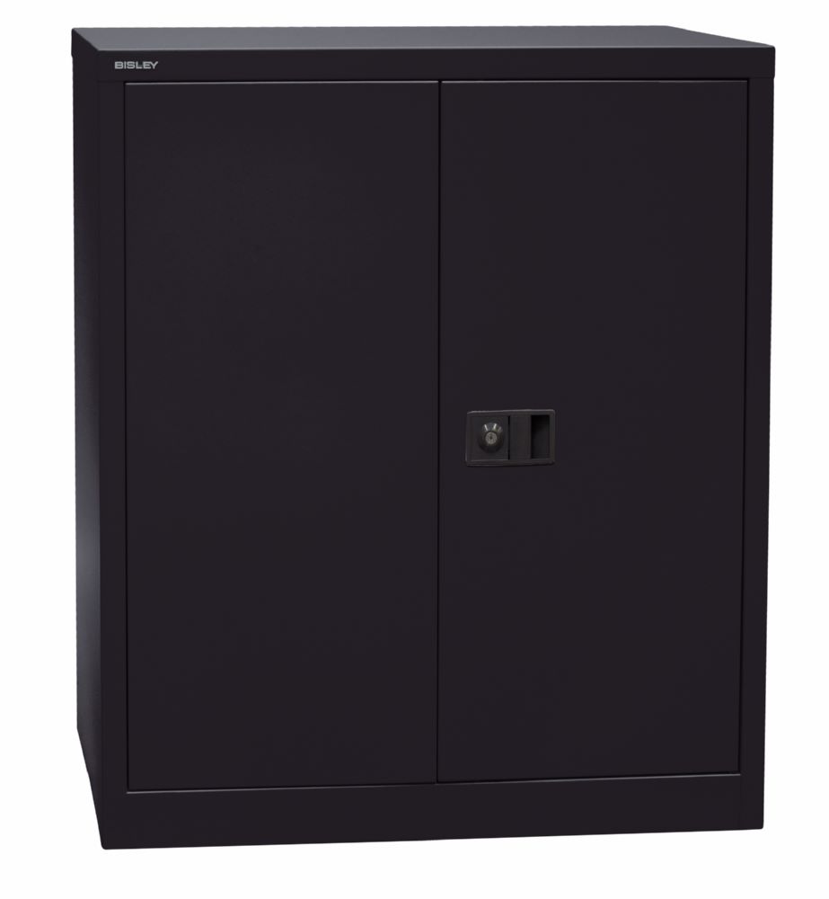 Produktbild Bisley Flügeltürenschrank Universal 1 Fachboden H 1000 x B 914 x T 400 mm schwarz bild 2