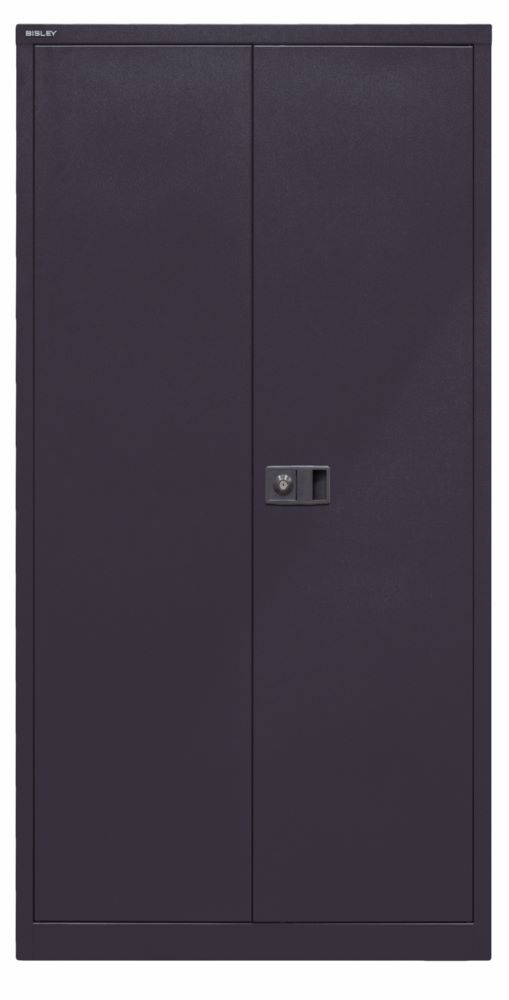 Produktbild Bisley Flügeltürenschrank Universal 3 Fachböden 4 OH in schwarz Breite 914 mm