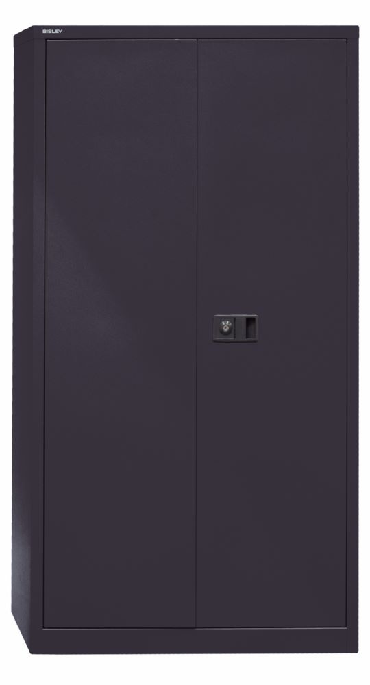 Produktbild Bisley Flügeltürenschrank Universal 3 Fachböden 4 OH in schwarz Breite 914 mm bild 2
