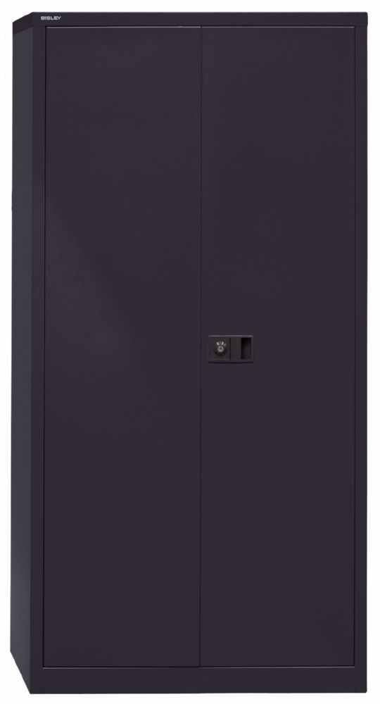 Produktbild Bisley Flügeltürenschrank Universal 4 Fachböden H 1950 x B 914 x T 400 mm schwarz bild 3