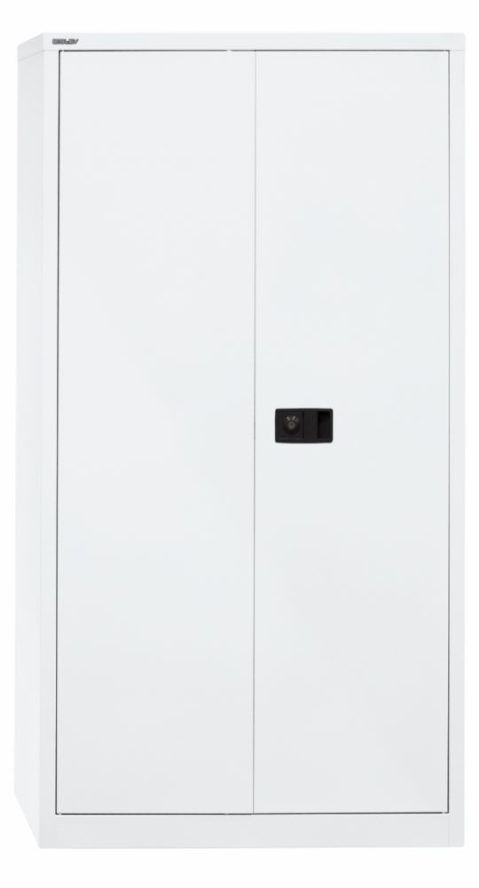 Produktbild Bisley Flügeltürenschrank Universal 3 Fachböden 4 OH Farbe verkehrsweiß bild 2