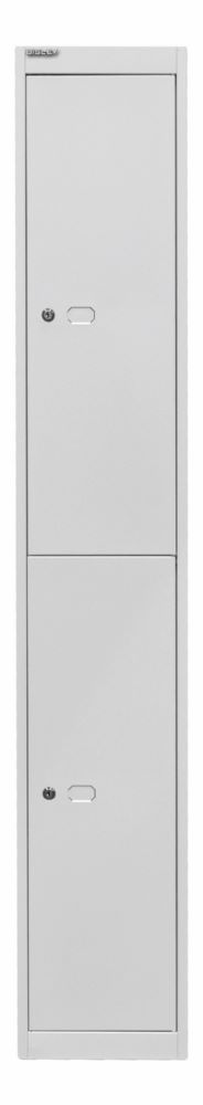 Produktbild Bisley Garderobenschrank Office 1 Abteil 2 Fächer T 305 mm Farbe lichtgrau