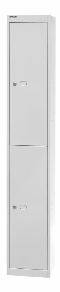 Produktbild Bisley Garderobenschrank Office 1 Abteil 2 Fächer T 305 mm Farbe lichtgrau bild 3