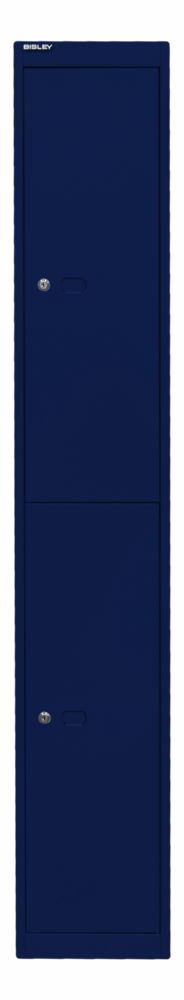 Produktbild Bisley Garderobenschrank Office 1 Abteil 2 Fächer T 305 mm Farbe oxfordblau