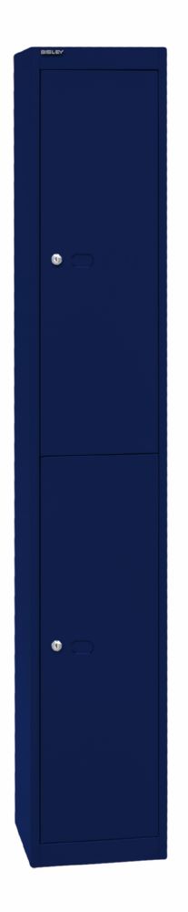 Produktbild Bisley Garderobenschrank Office 1 Abteil 2 Fächer T 305 mm Farbe oxfordblau bild 2