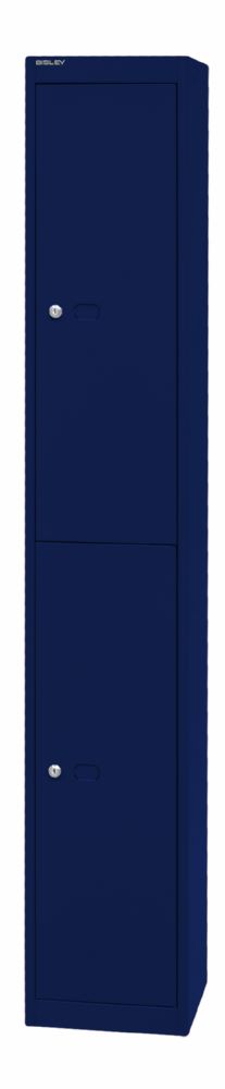 Produktbild Bisley Garderobenschrank Office 1 Abteil 2 Fächer T 305 mm Farbe oxfordblau bild 3