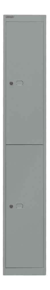 Produktbild Bisley Garderobenschrank Office 1 Abteil 2 Fächer T 457 mm Farbe silber