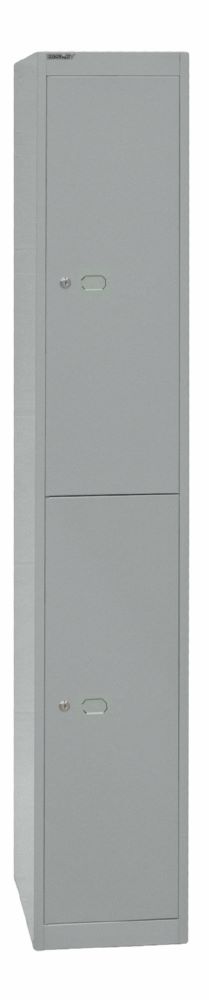 Produktbild Bisley Garderobenschrank Office 1 Abteil 2 Fächer T 457 mm Farbe silber bild 2