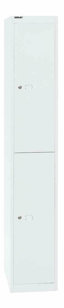 Produktbild Bisley Garderobenschrank Office 1 Abteil 2 Fächer T 457 mm Farbe verkehrsweiß bild 2
