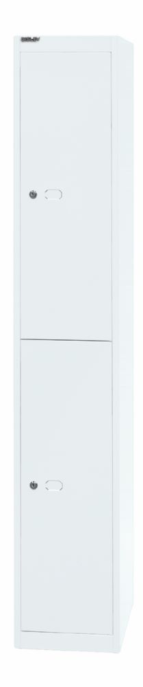 Produktbild Bisley Garderobenschrank Office 1 Abteil 2 Fächer T 457 mm Farbe verkehrsweiß bild 3