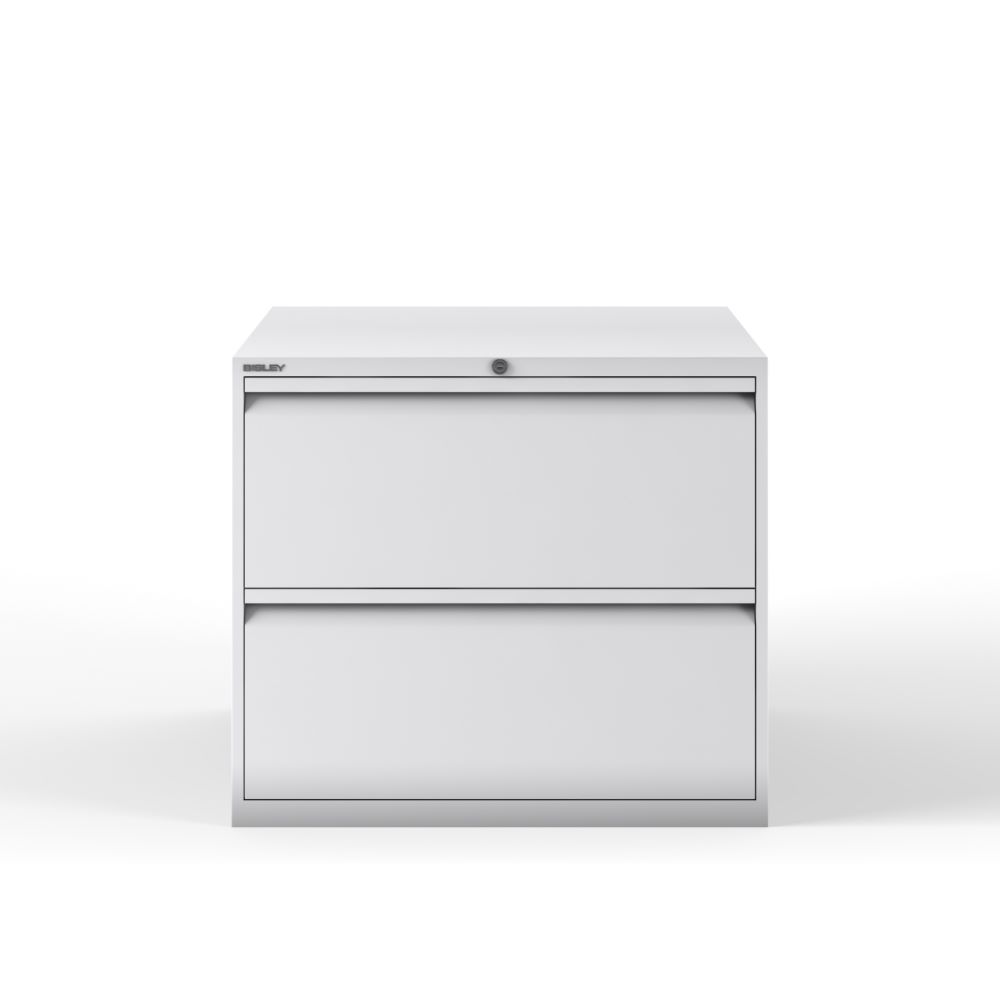 Produktbild Bisley Hängeregistraturschrank DIN A4 2 HR-Schubladen lichtgrau H 711 x B 800 mm