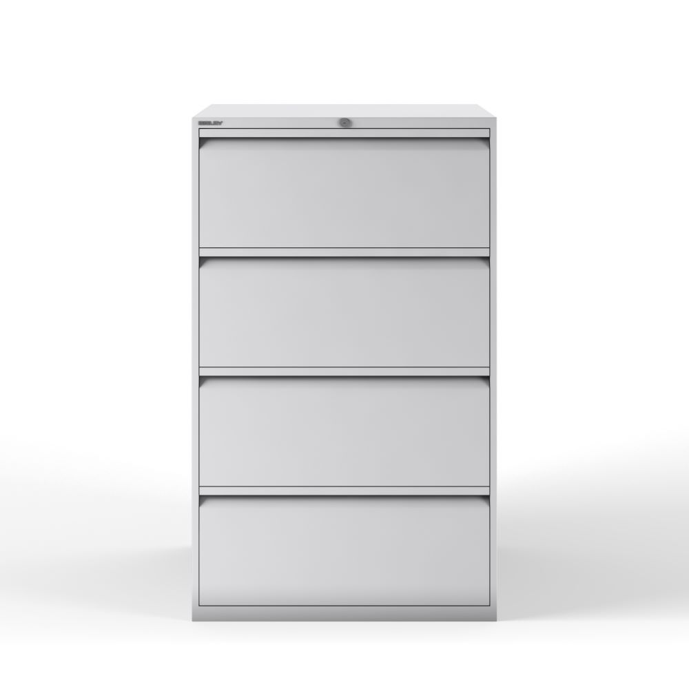 Produktbild Bisley Hängeregistraturschrank doppelbahnig DIN A4 4 HR-Schubladen Farbe lichtgrau