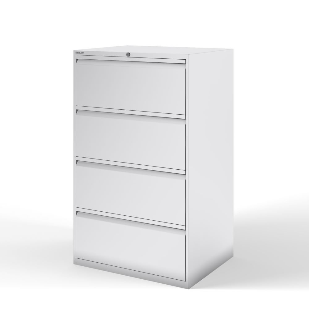 Produktbild Bisley Hängeregistraturschrank doppelbahnig DIN A4 4 HR-Schubladen Farbe lichtgrau bild 3