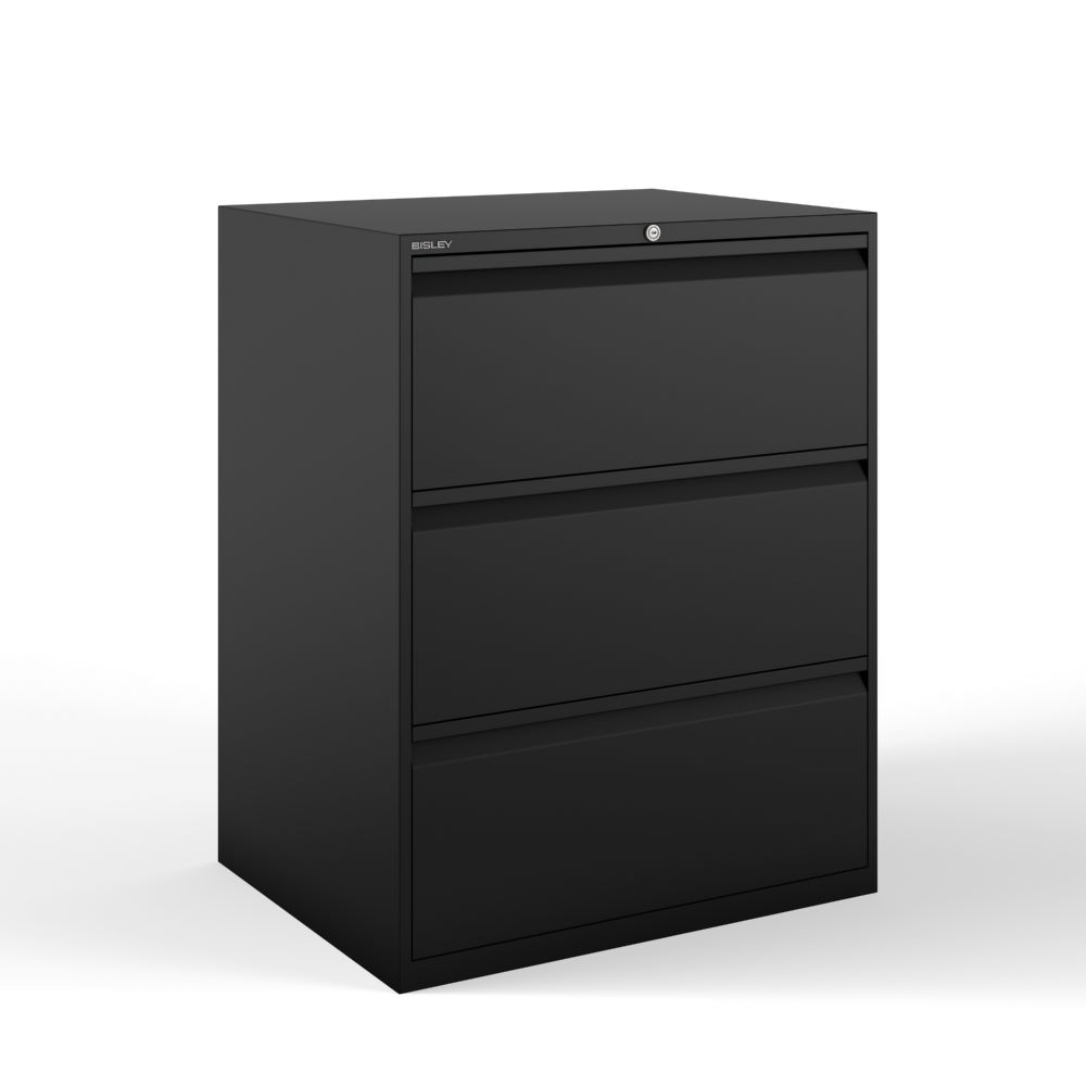 Produktbild Bisley Hängeregistraturschrank DIN A4 3 HR-Schubladen in schwarz H1016 x B800 mm bild 2