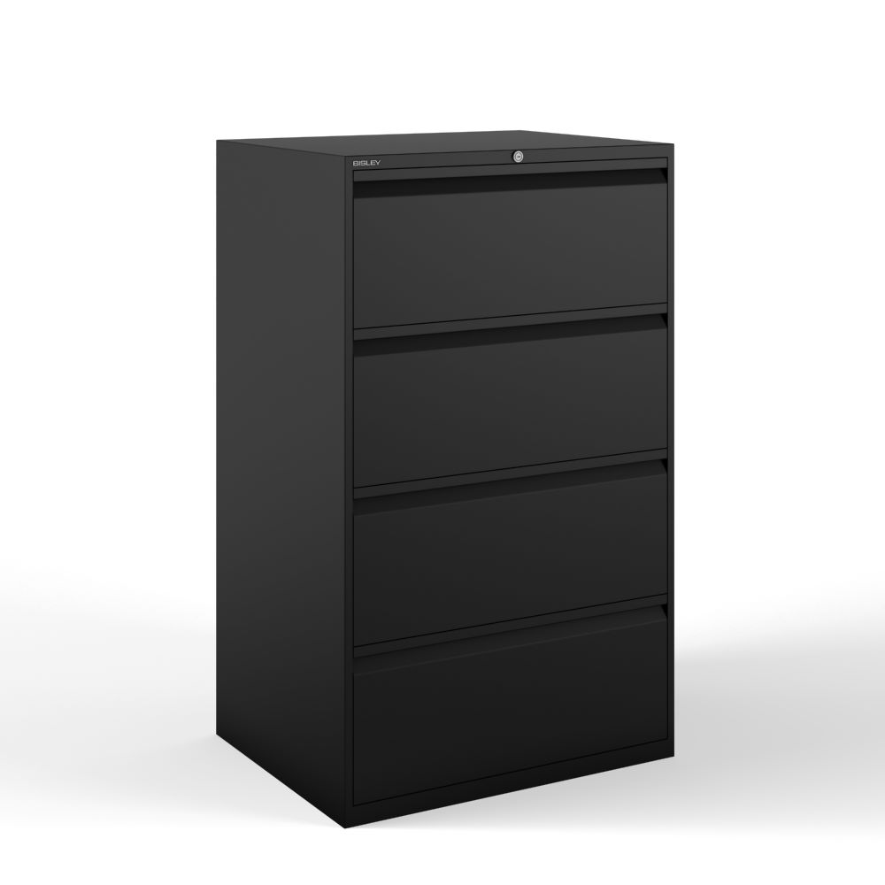 Produktbild Bisley Hängeregistraturschrank doppelbahnig DIN A4 4 HR-Schubladen Farbe schwarz bild 2