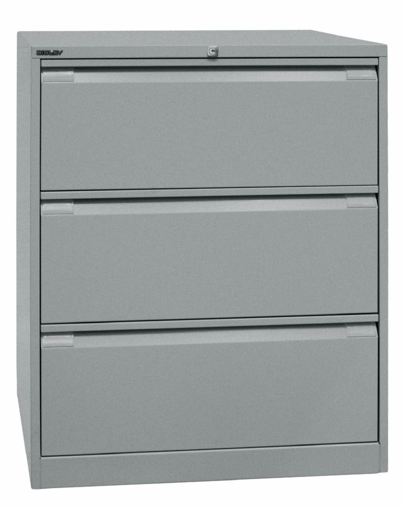 Produktbild Bisley Hängeregistraturschrank DIN A4 3 HR-Schubladen Farbe silber H 1016 mm bild 2