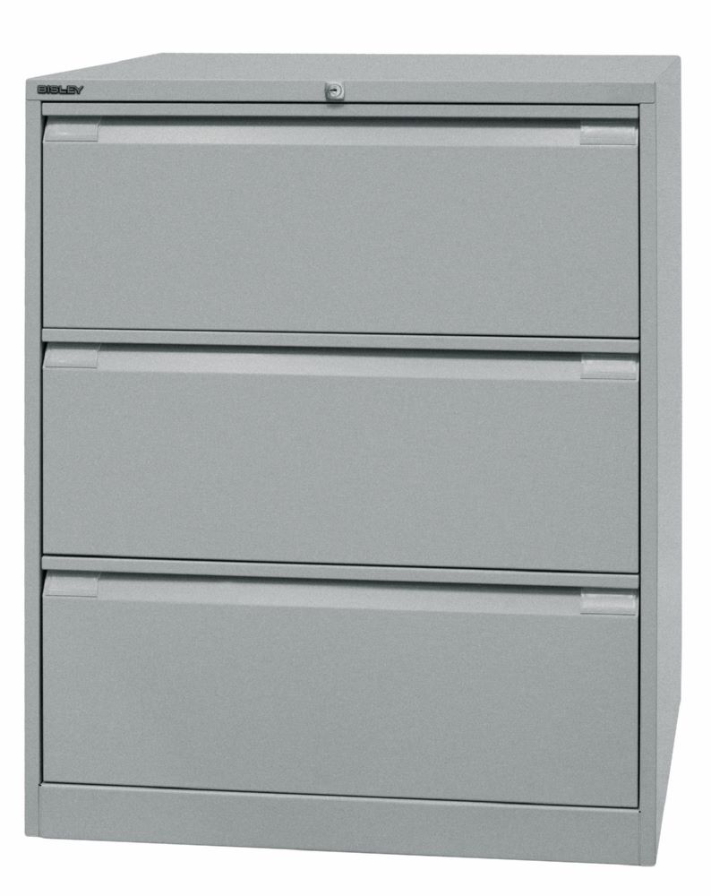 Produktbild Bisley Hängeregistraturschrank DIN A4 3 HR-Schubladen Farbe silber H 1016 mm bild 3