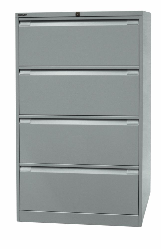 Produktbild Bisley Hängeregistraturschrank doppelbahnig DIN A4 4 HR-Schubladen Farbe silber bild 3