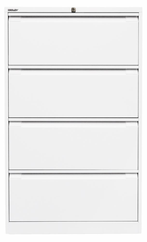 Produktbild Bisley Hängeregistraturschrank doppelbahnig DIN A4 4 HR-Schubladen Farbe weiß