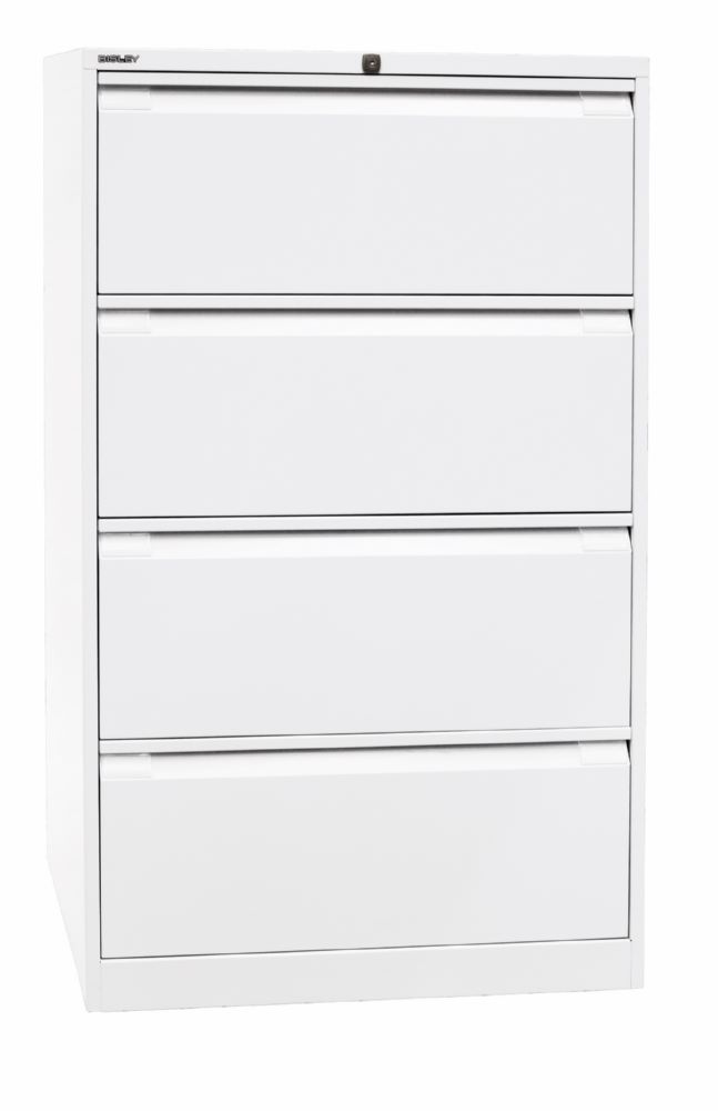 Produktbild Bisley Hängeregistraturschrank doppelbahnig DIN A4 4 HR-Schubladen Farbe weiß bild 2