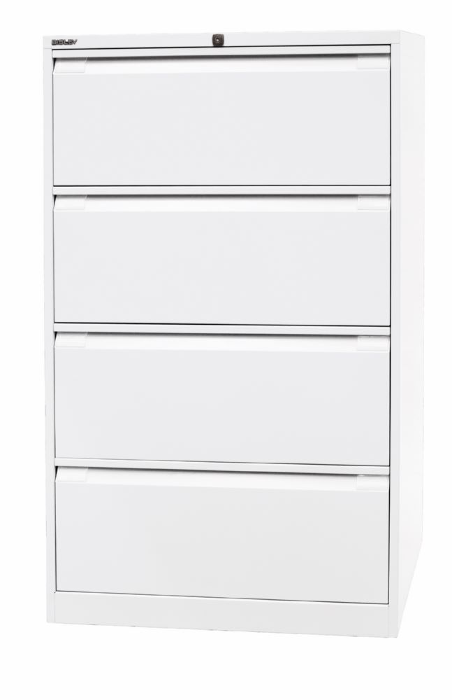Produktbild Bisley Hängeregistraturschrank doppelbahnig DIN A4 4 HR-Schubladen Farbe weiß bild 3