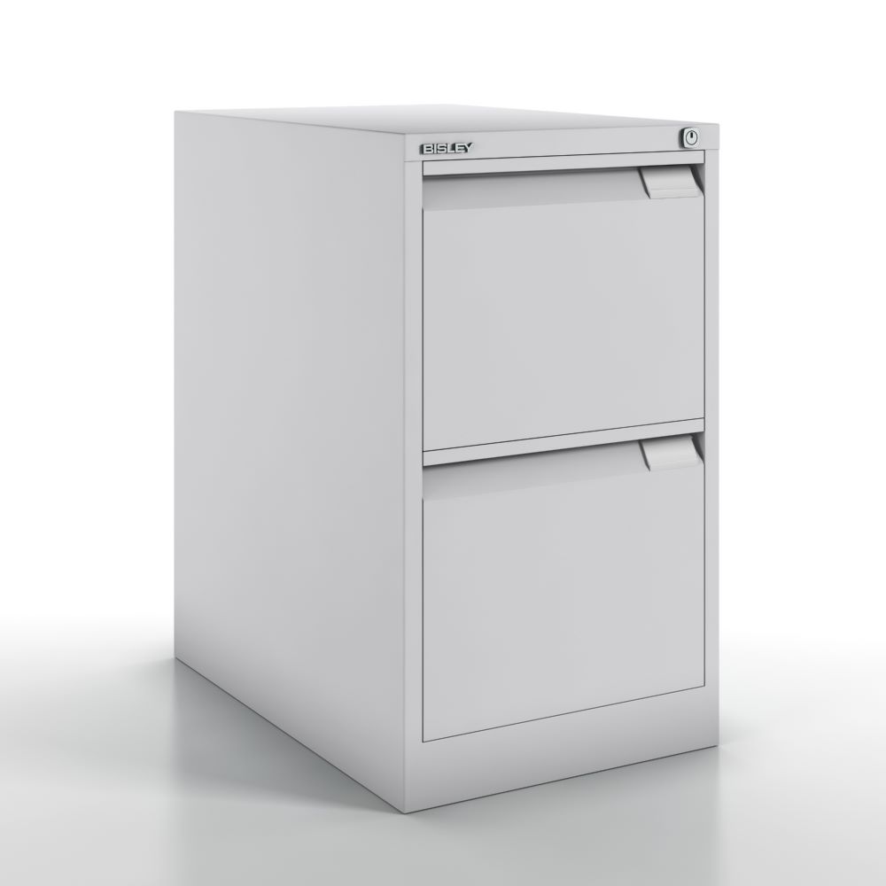 Produktbild Bisley Hängeregistraturschrank DIN A4 2 HR-Schubladen Farbe lichtgrau H 711 x B 413 mm bild 2