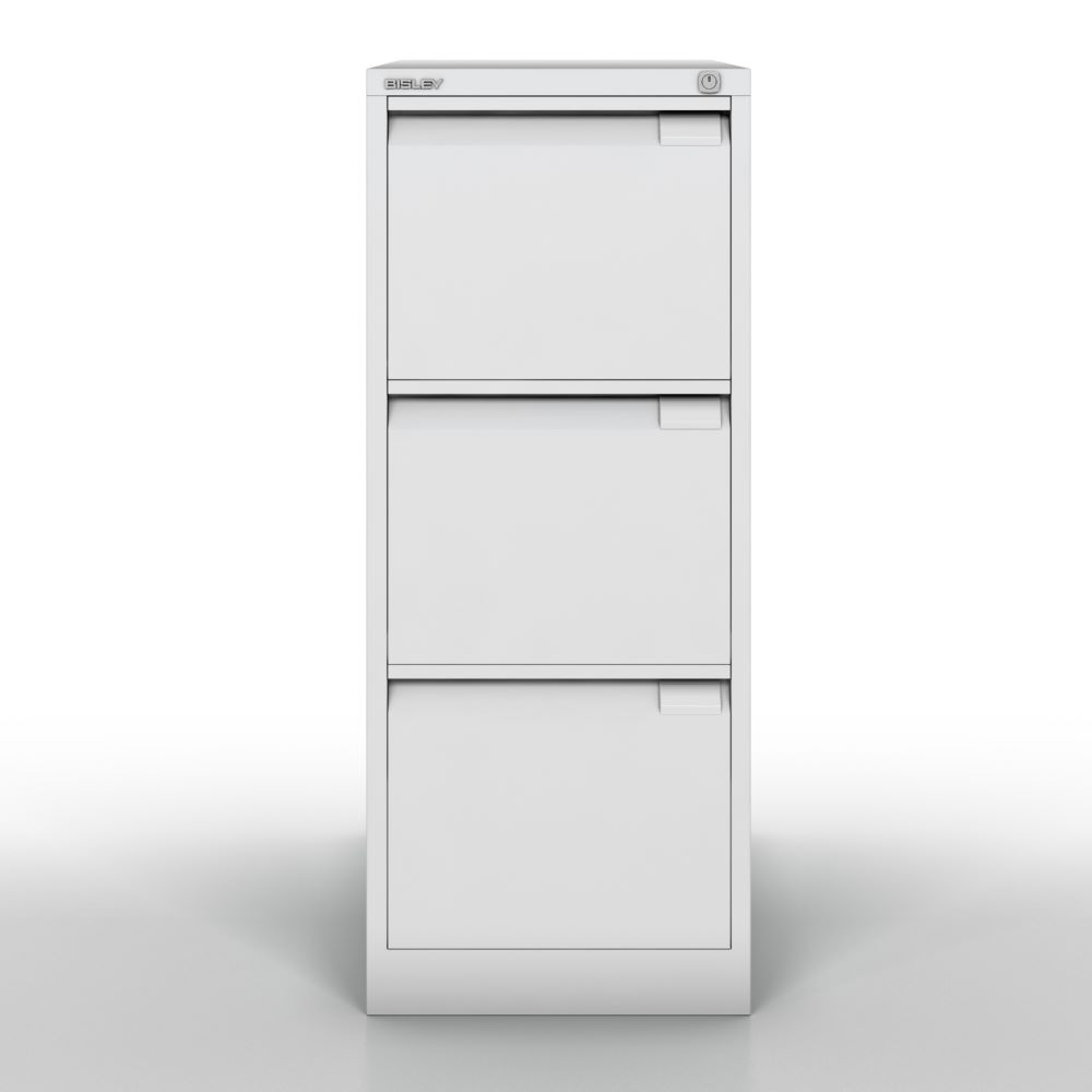Produktbild Bisley Hängeregistraturschrank DIN A4 3 HR-Schubladen Farbe lichtgrau H 1016 mm