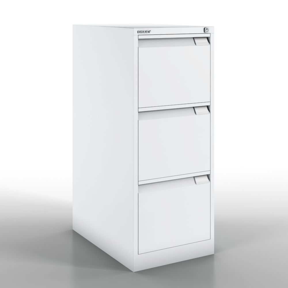 Produktbild Bisley Hängeregistraturschrank DIN A4 3 HR-Schubladen Farbe lichtgrau H 1016 mm bild 2