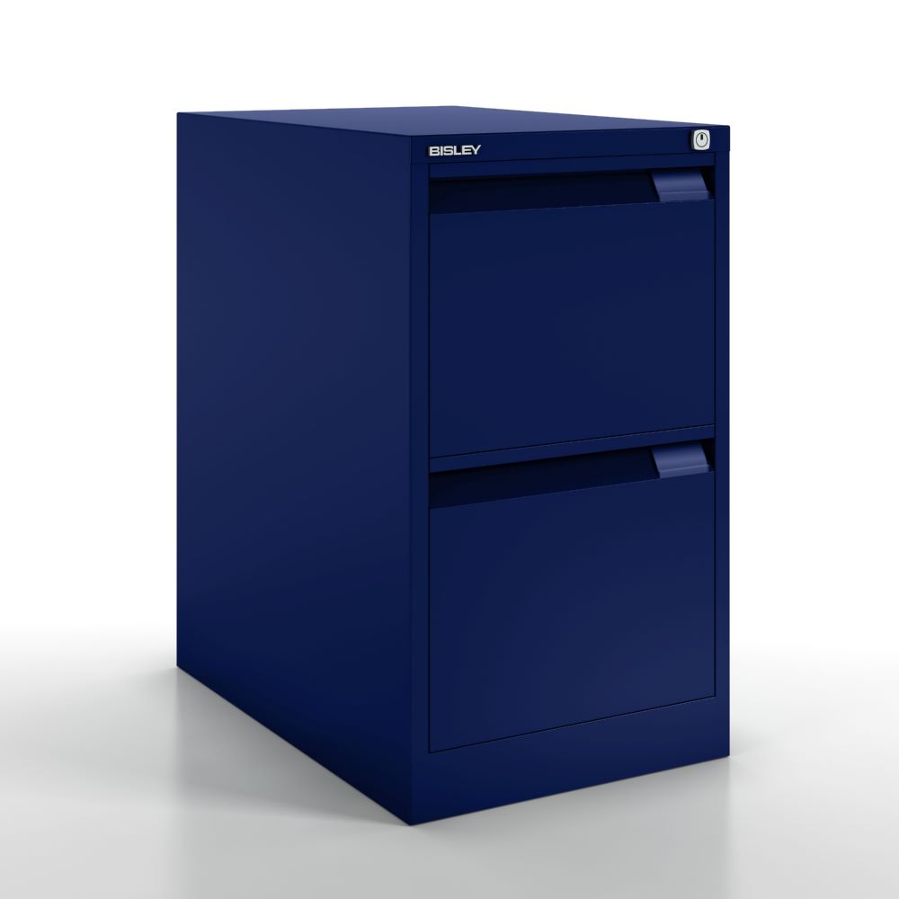 Produktbild Bisley Hängeregistraturschrank DIN A4 2 HR-Schubladen oxfordblau H 711 x B 413 mm bild 2