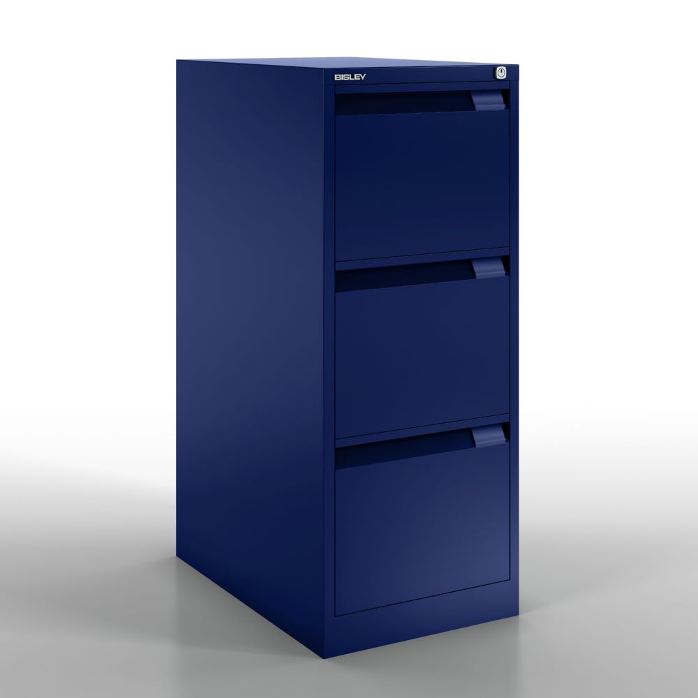 Produktbild Bisley Hängeregistraturschrank DIN A4 3 HR-Schubladen Farbe oxfordblau Breite 413 mm bild 2