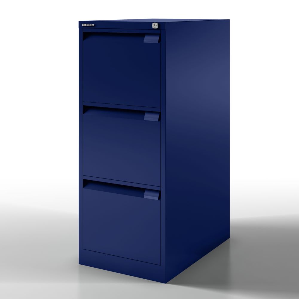 Produktbild Bisley Hängeregistraturschrank DIN A4 3 HR-Schubladen Farbe oxfordblau Breite 413 mm bild 3